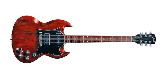 Pete Townshend s Gibson SG Special Greeting Card DL Size Etsy