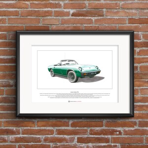 Jensen-Healey Mk1 Limited Edition Fine Art Print A3 size image 3