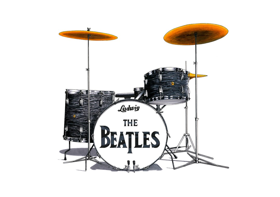 Original Illustration Ringo Starr's Drum Kit as Used for the Beatles' 1965  Shea Stadium Concert by George Morgan - Etsy