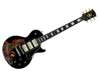 Keith Richards Gibson Les Paul Custom Black Beauty CANVAS PRINT