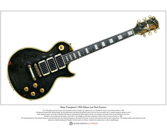 Peter Frampton’s Gibson Les Paul Custom Limited Edition Fine Art Print A3 size
