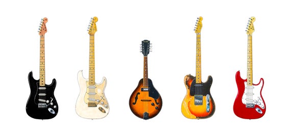 Tarjeta de felicitación de guitarras de David Gilmour tamaño | Etsy México
