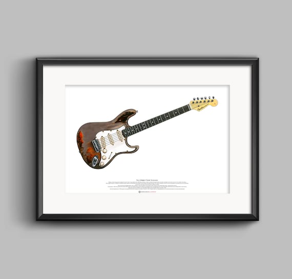 Guitare Électrique Pink Floyd Fender Stratocaster The Wall Version  Miniature Modèle Décoratif Pour Collection