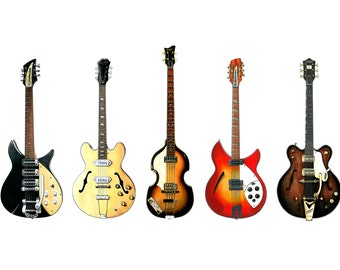The Beatles’ Guitars - POSTER PRINT A1 size
