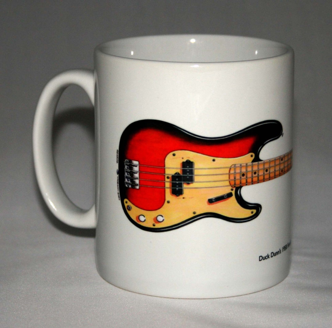 Guitar Mug. Duck Dunn's 1958 Fender Precision Bass Illustration. Etsy