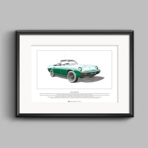 Jensen-Healey Mk1 Limited Edition Fine Art Print A3 size image 2