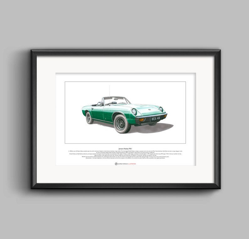 Jensen-Healey Mk1 Limited Edition Fine Art Print A3 size image 2