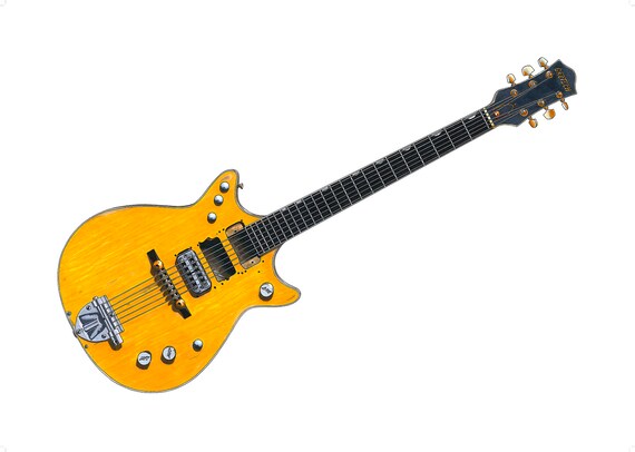 Malcolm Young s Gretsch 6131 Jet Firebird guitar CANVAS PRINT