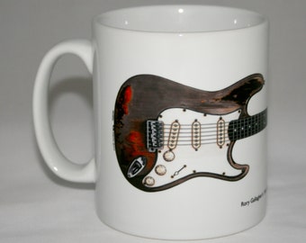 Guitar Mug. Rory Gallagher's Fender Stratocaster illustration.