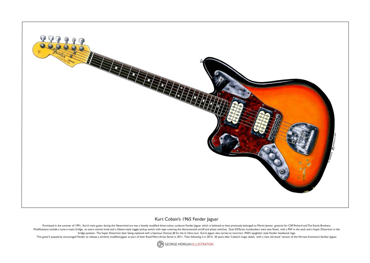 Kurt Cobain s Fender Jaguar Guitar Limited Edition Fine Art Print