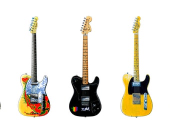 Famous Fender Telecaster Guitars #1 Greeting Card, DL Size