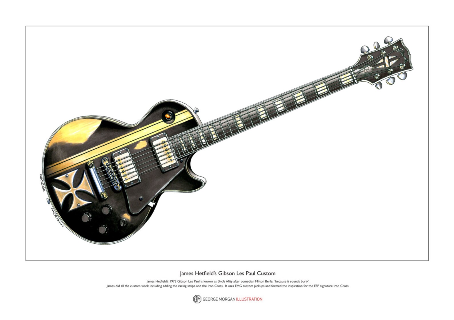 James Hetfield's Gibson Les Paul Iron Cross Ltd Edition Etsy Canada