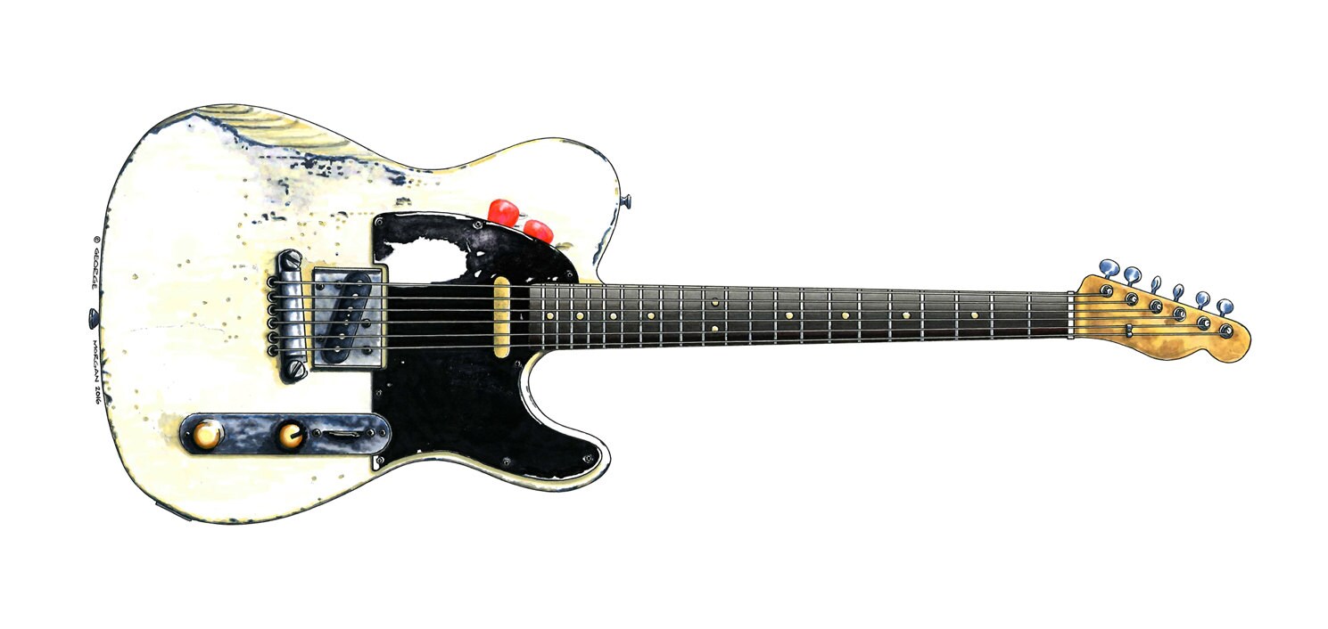 Rick Parfitts Fender Telecaster Greeting Card DL Size Etsy