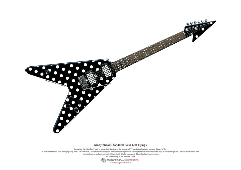 Flying V Randy Rhoads Polka Dot | Reverb Janis Joplin Poster