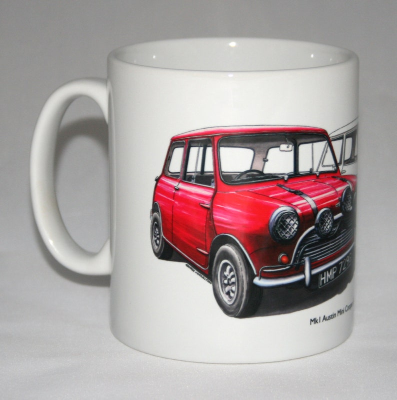 Classic Car Mug Mk1 Austin Mini Cooper S The Italian Job Etsy