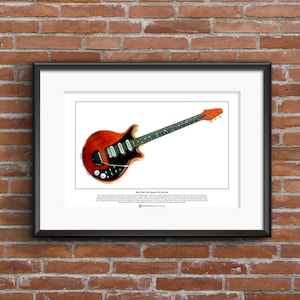 Brian May's Red Special Signed Limited Edition Fine Art Print A3 size image 1