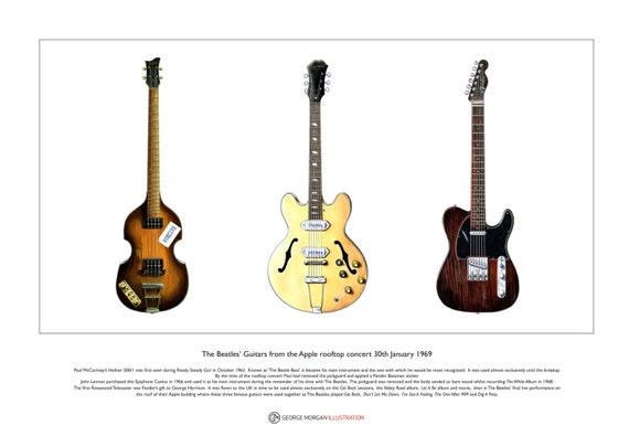 The Beatles Guitars From the Apple Rooftop Concert Signed Limited