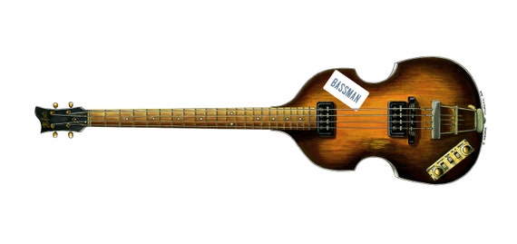 Paul Mccartneys 1963 Hofner Beatle Bass With Bassman Sticker