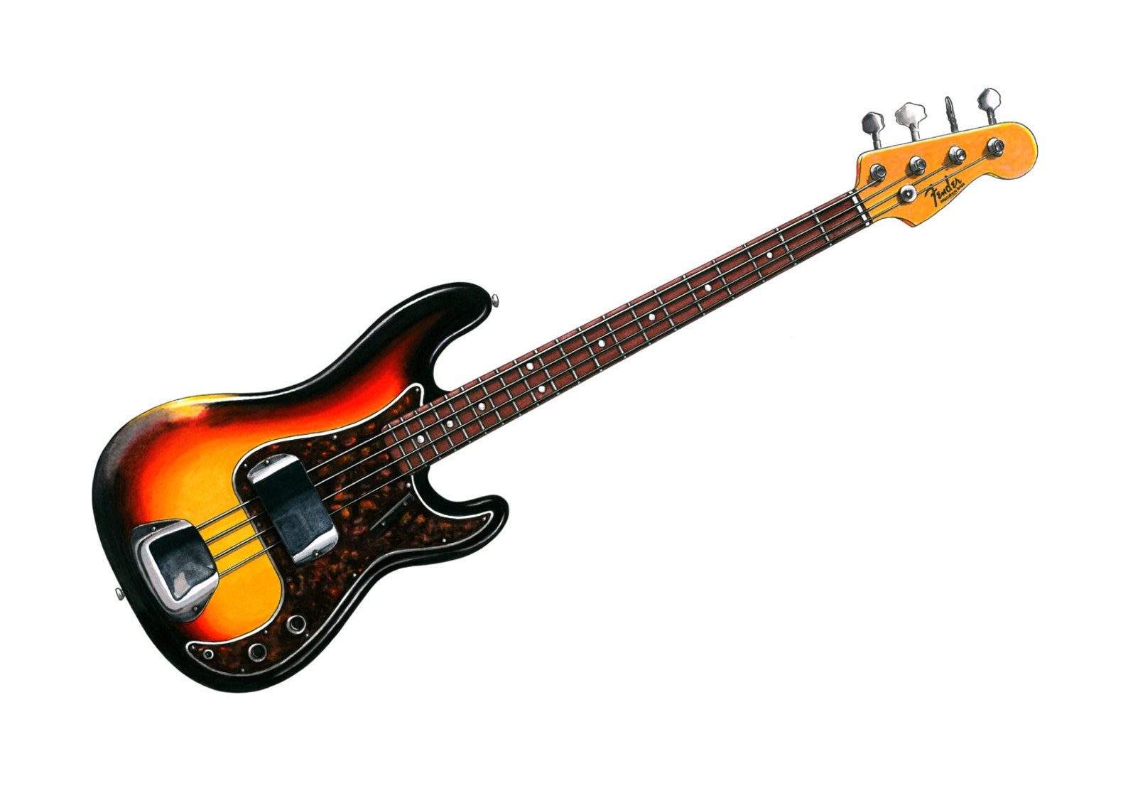 James Jamerson's 1962 Fender Precision Bass POSTER PRINT Etsy