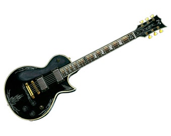 Guitarra JH-3 canvas PRINT de James Hetfield