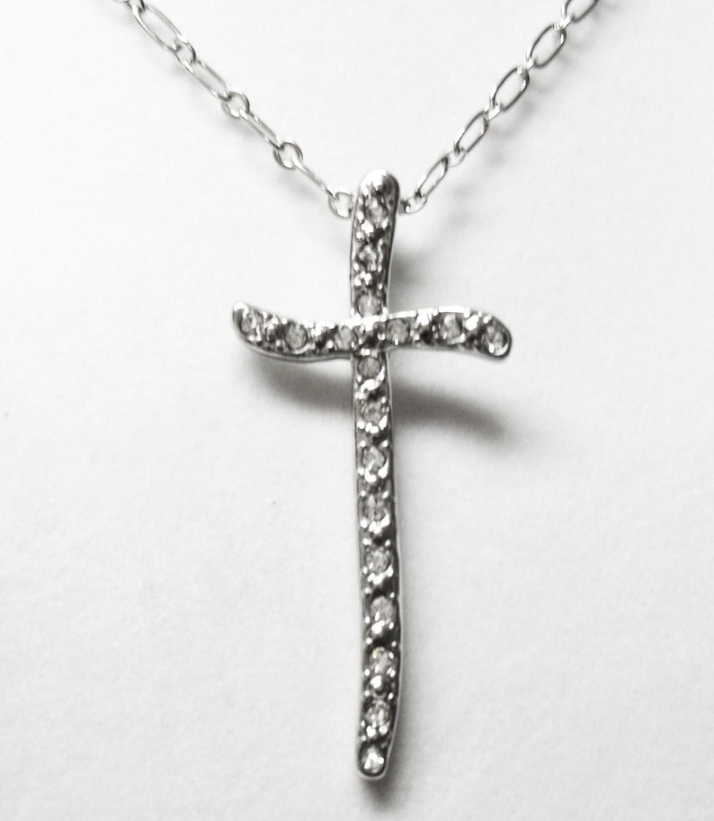 2 Silver Plated Cross With Crystal Rhinestones Pendant - Etsy