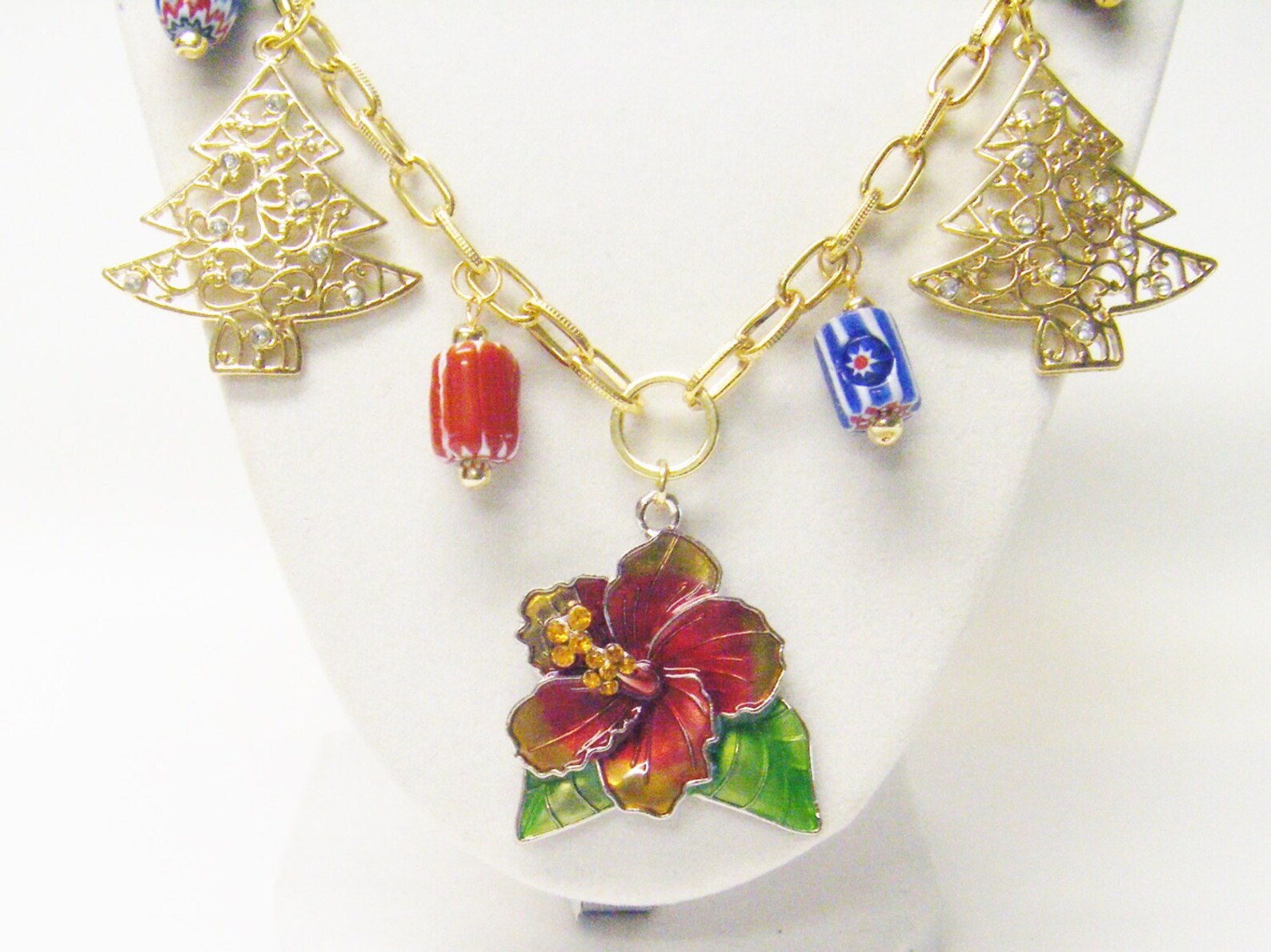 Vergoldete Urlaub Charms auf vergoldete Kette Halskette Etsy