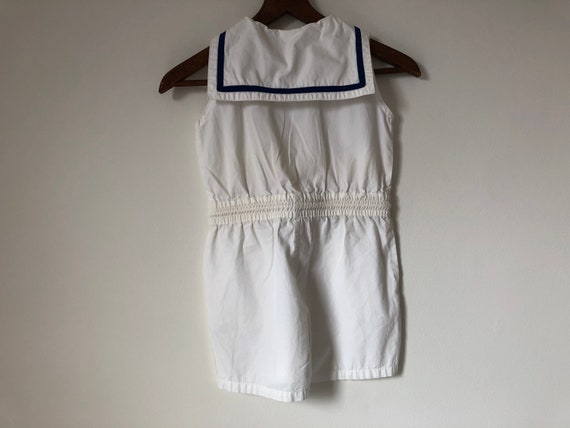 vintage girls nautical romper easter dress jumper… - image 3