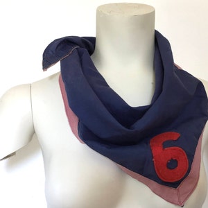 vintage scarf 40s 50s americana hipster bandana scarf camping hiking navy blue triangle scarf boy scouts mens bandana scarf cowboy retro
