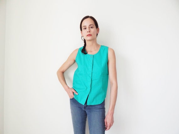 aqua green blouse