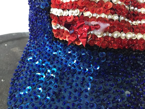 Vintage 90s Sequin American Flag Baseball Cap - 4th of July  display picture 1