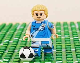 MOC-Haaland Minifigure, Manchester City Home 4 Jersey Soccer Player Building Blocks, Gift for Men, Stocking Filler, Team Gift