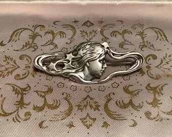 Vintage Sterling Art Deco Brooch of a Woman