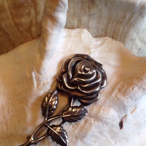 Vintage Sterling Rose Pin