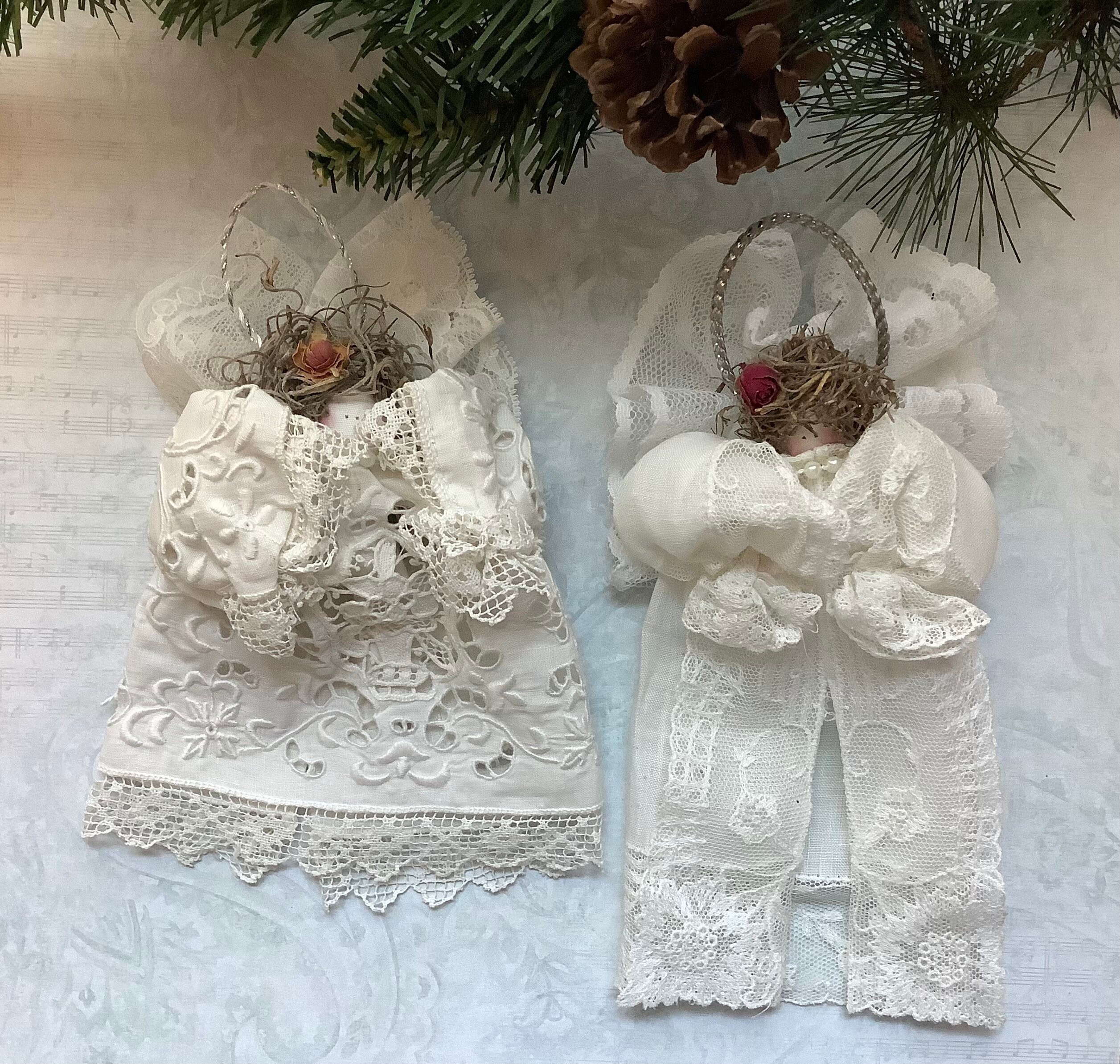 Vintage Lace Angel Ornaments - Etsy