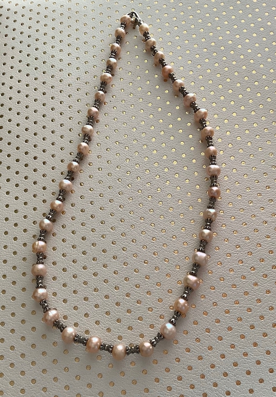 Freshwater Pearl and Sterling Choker