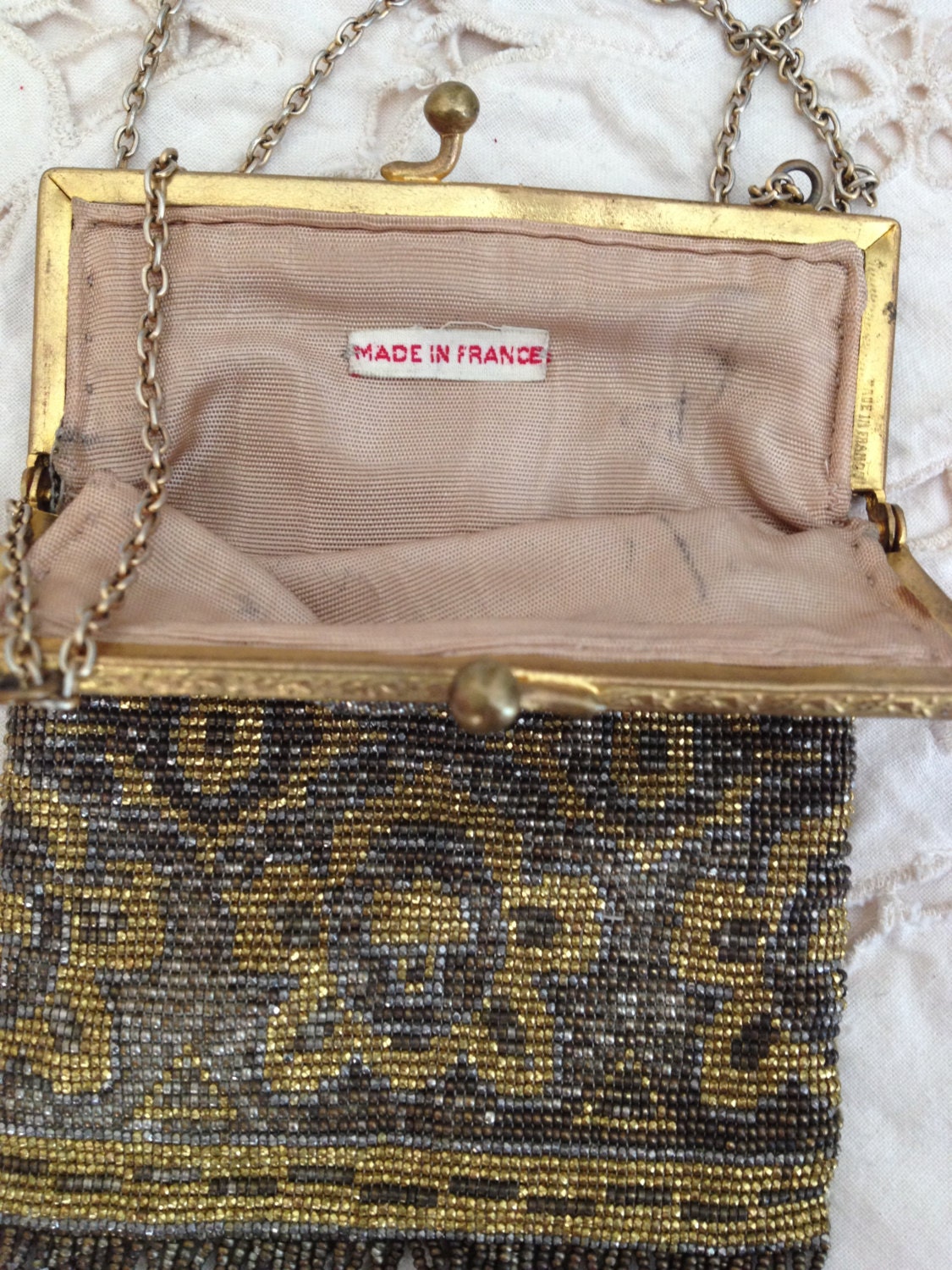 Vintage French Beaded Purse, Antique, Cpllectible, Downton Abby Style