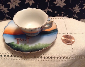 Florida Souvenir, Miniature Cup and Saucer