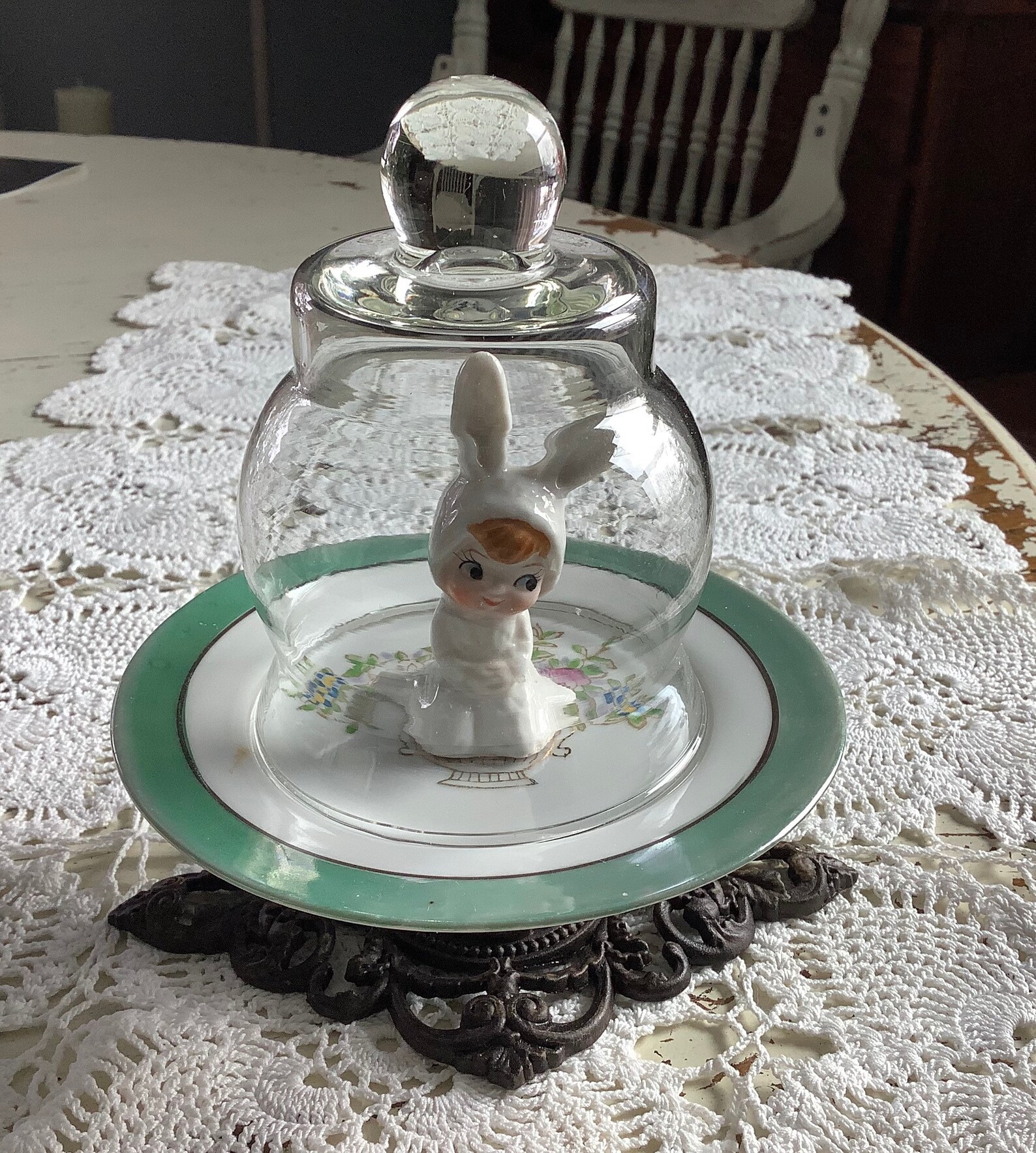 Small Cloche with Handmade Base Etsy