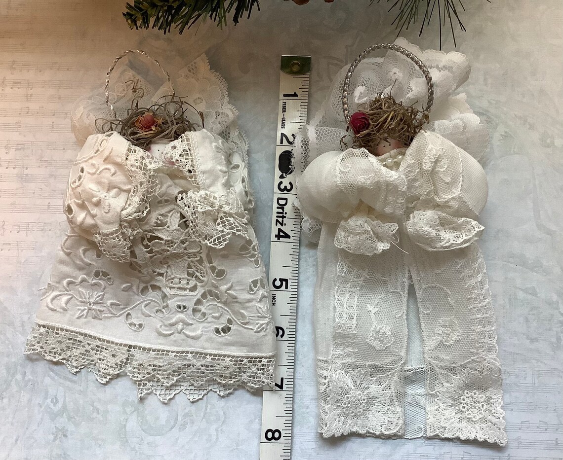 Vintage Lace Angel Ornaments - Etsy