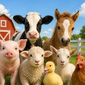 Farm Animals Flashcards for Toddlers | 16 Printable Animal Sound & Vocabulary Cards | Screen-Free Early Learning Activities |