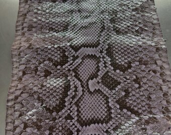 Real Burmesed Python Belly Cut Leather Hide | Gray Unbleached Exotic Snake Skin | Luxury Craft Projects