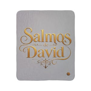 Salmos de David Decorative Throw Blanket & Home Candle (Religious Scripture Design)