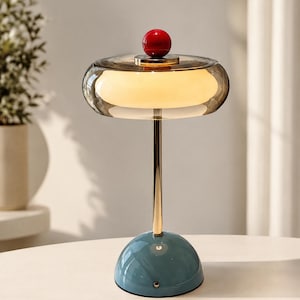 Nachttischlampe aus glas