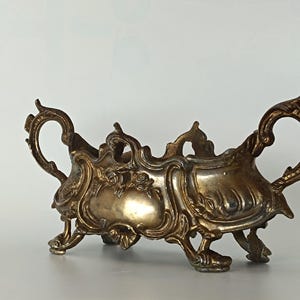 Jardinière Art Nouveau Planter Pot Spelter with Gold Wash Finish Rococo