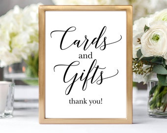 Cards and Gifts Sign, 8x10 Table Sign, Cards and Gifts Printable, Wedding Printable, Wedding Signage, , #OLDP0901 Digital Download