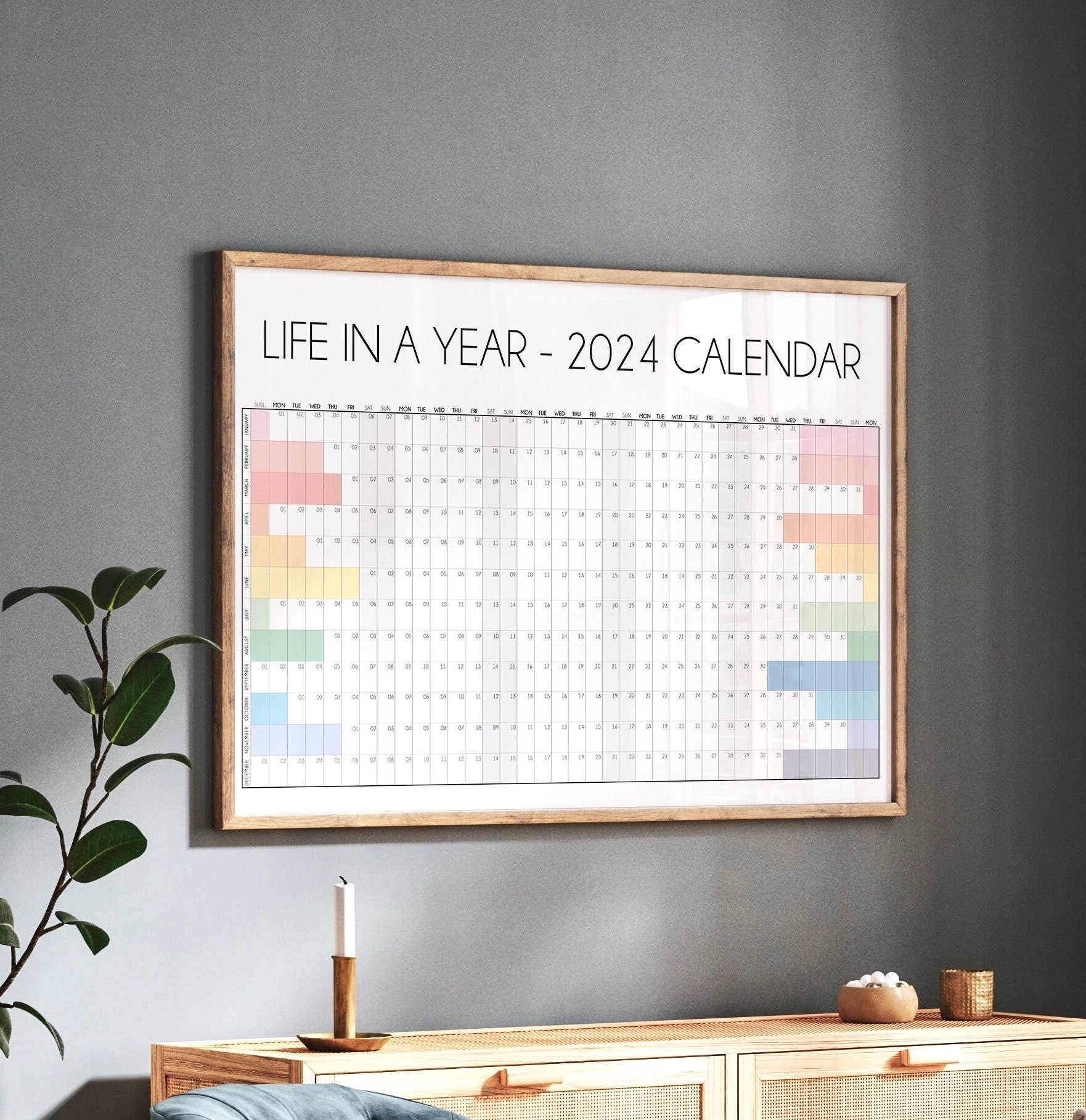 Large White Board Calendar 36x48 Dry Erase Calendar for Wall Big