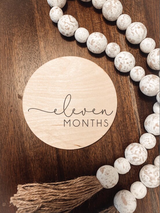 Monthly Milestone Wood Engraved Circles Baby Milestones New Etsy
