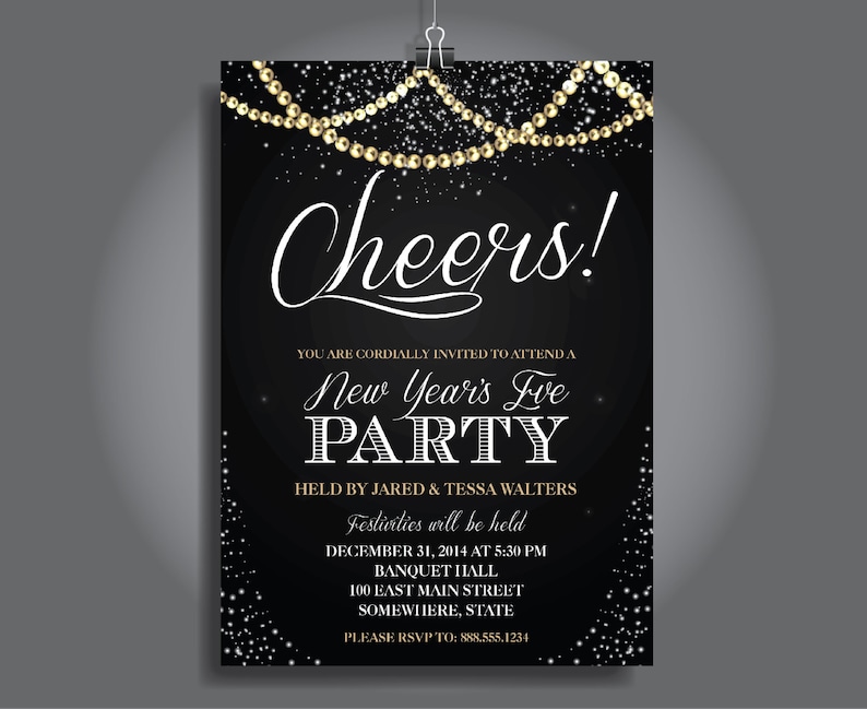 New Years Eve Party Invitation New Year's Eve Party | Etsy
