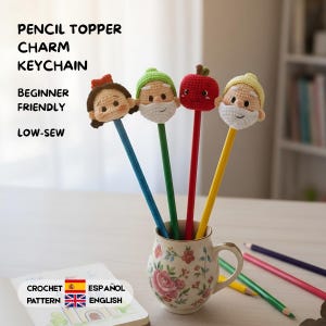Low-sew Snow Princess Dwarf Apple Crochet Pattern Amigurumi Bundle PDF Tutorial English Español