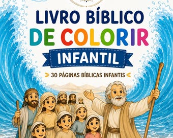 Libro da colorare della Bibbia per bambini, 30 pagine bibliche da colorare stampabili, libro di attività cristiane, PDF per la scuola domenicale, download immediato.